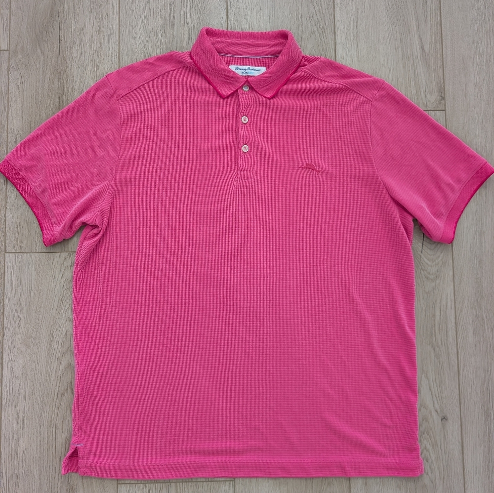 Tommy Bahama Island Mode Pink Polo Shirt